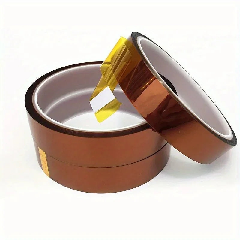 High-Temperature Resistant Polyimide Tape - Thermal Insulation & Adhesive for 3D Printing,Soldering MaLight Beigeg Qme