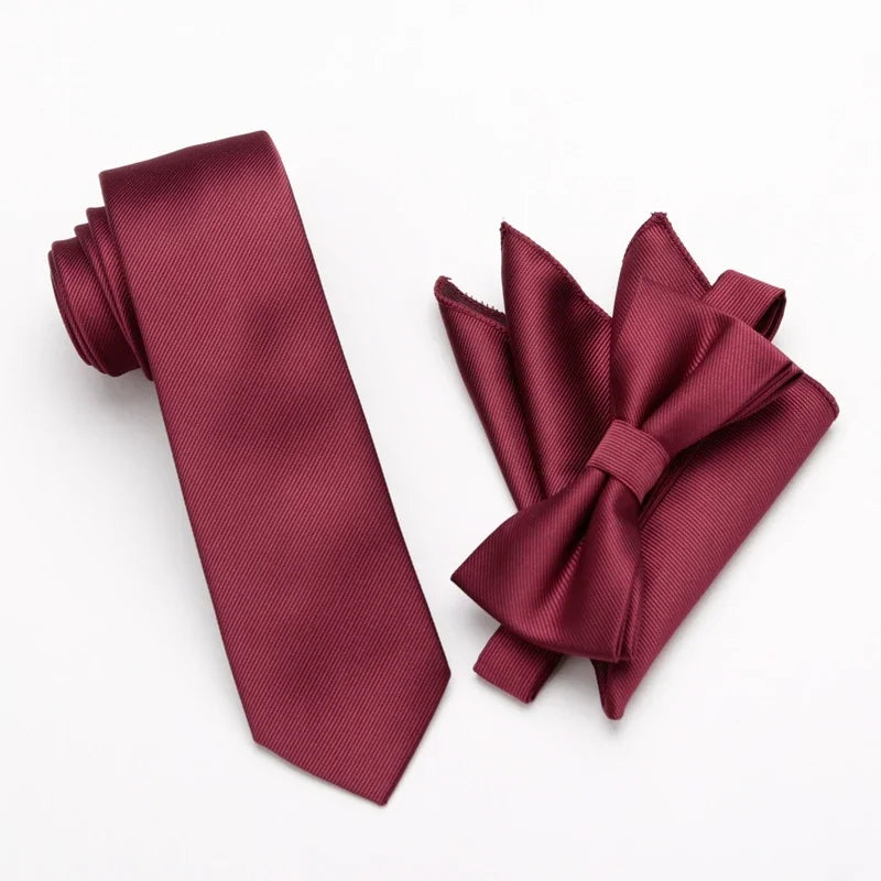 Paisley Men's Casual Bowtie Tie Skinny Polyester Necktie Pocket