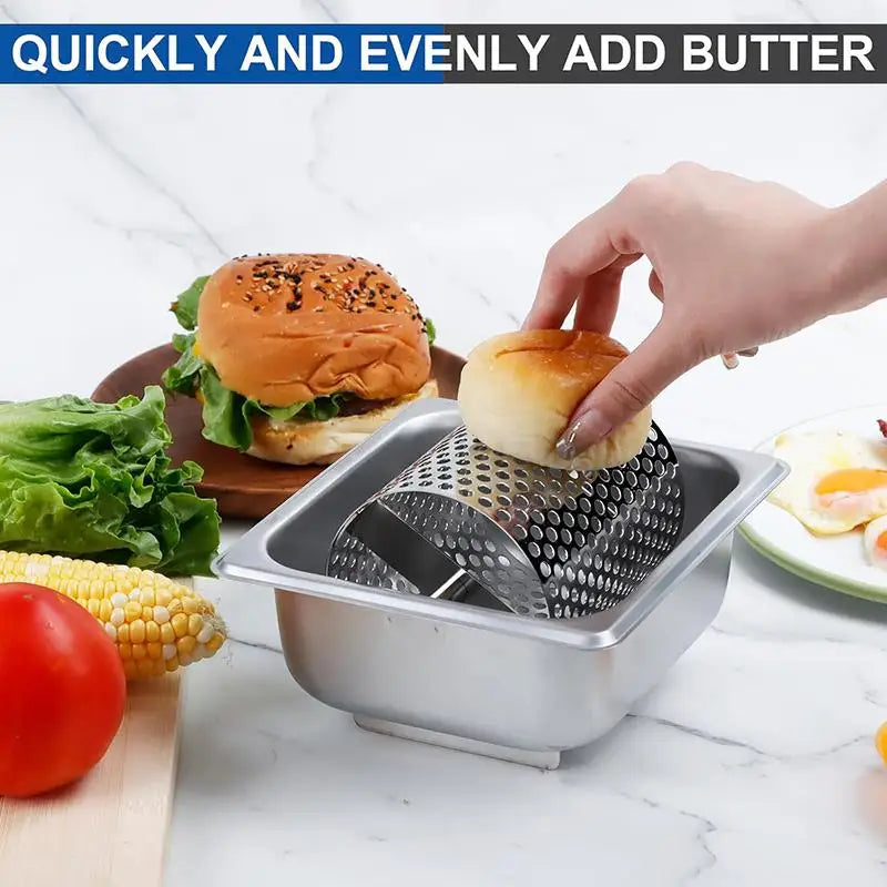 Butter Wheel Evenly Spread Stainless Steel Melted Dispenser Roller Qme