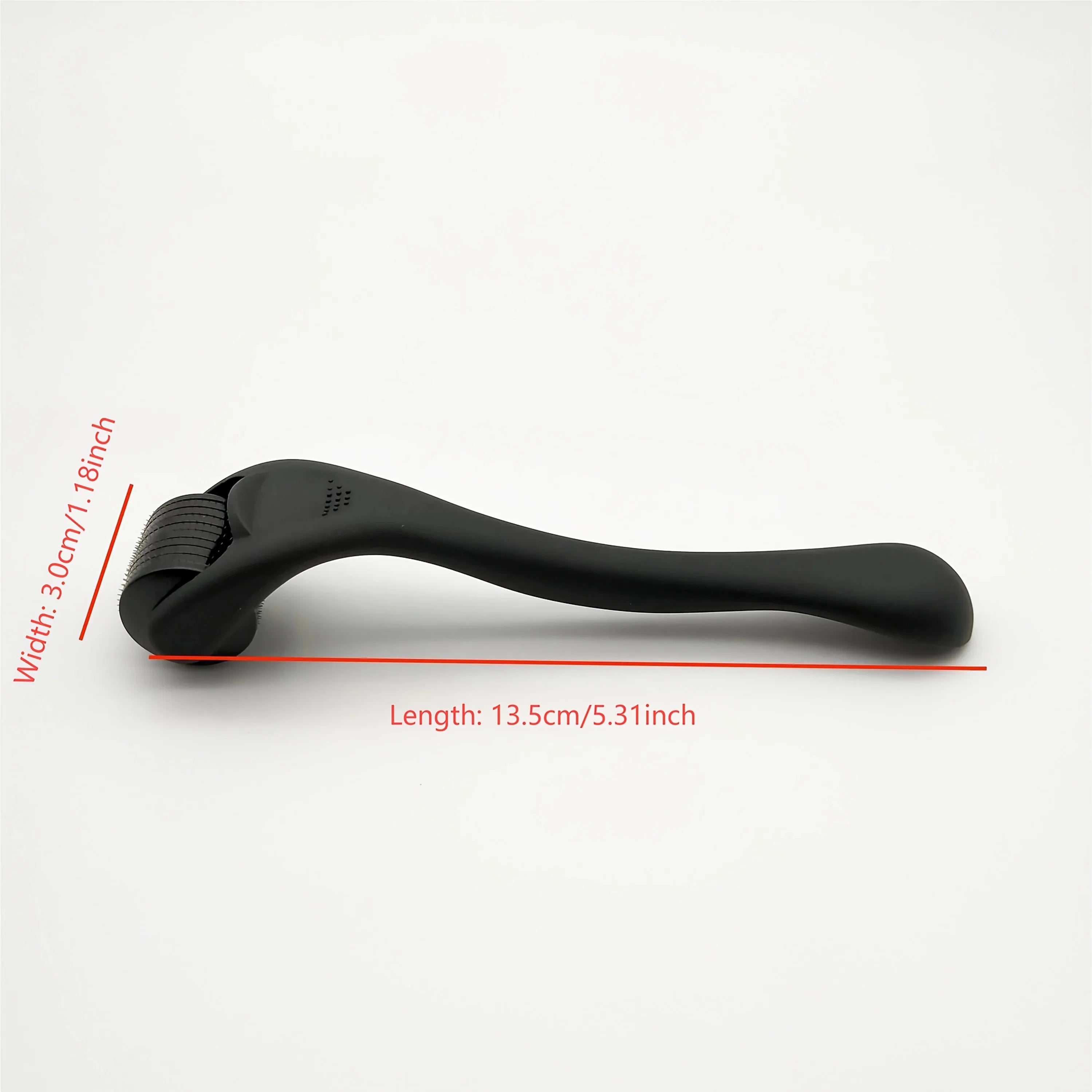 Titanium 540 Microneedle Derma Roller Face Hair Beard Matte Black Qme