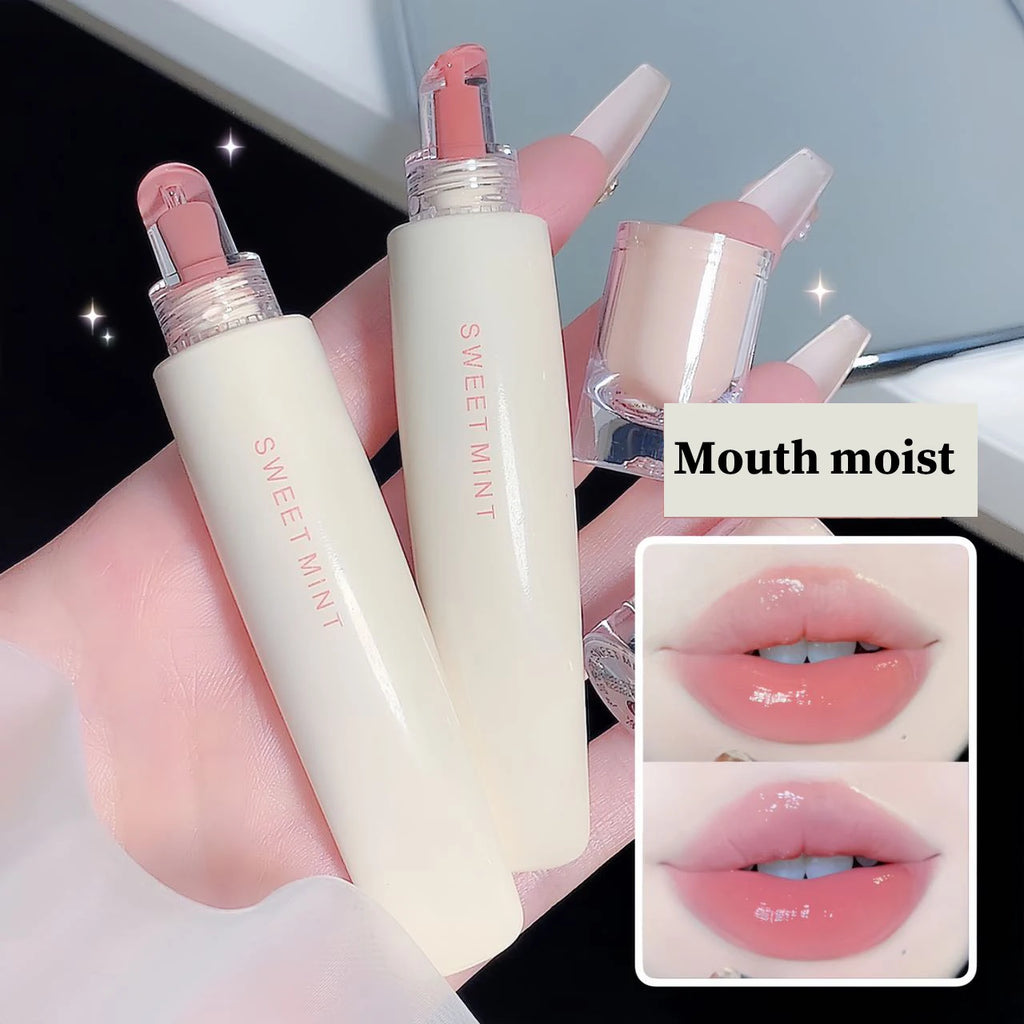SWEET MINT Lip Jelly Glaze Moisturizing Brightening Mirror Qme