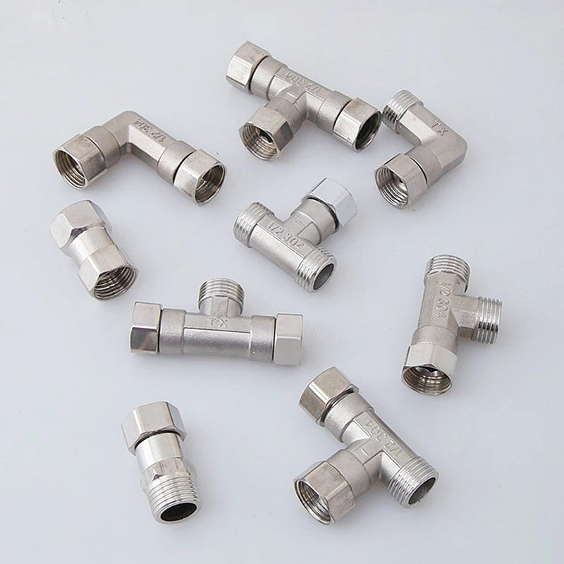 Bath Bidet Sprayer Shower Stainless Steel T Adapter G1 2 T-valve Qme