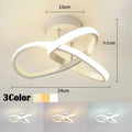 LED Modern Style Ceiling Lamp Household Chandelier Three Colors Lamp Bedroom Light Surface Installation Dining Room Lamp Qme WHITE
