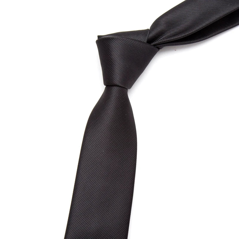 Black Colors Zipper Tie Handmade Necktie Skinny Men Ties Man Women Qme A-8