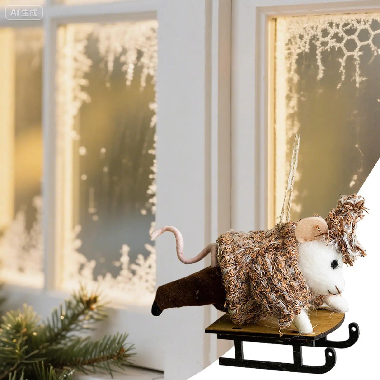 Christmas Ornaments Animals Felt Animal Ornament Festive Craft Qme