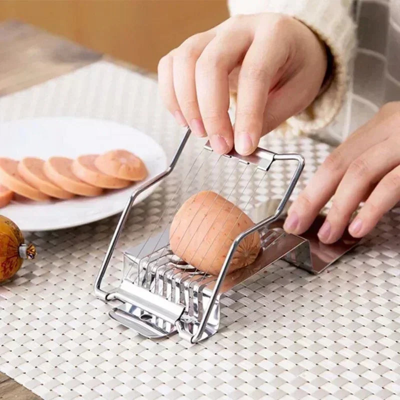Stainless Steel Wire Egg Slicers Household Kitchen Multifu Egg Cutter Egg Slicer For Hard Convenient Home Supplies Cooking Tools Qme