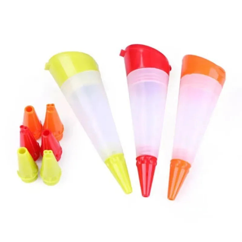 Cake Decoration Pen, Silicone Food Writing Detachable DIY Cake Sugar Coating Pen Chocolate Cake Qme