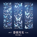 3 pcs laser Butterfly PET Stickers Decorative Diy Scrapbooking Collage material Planner Stationery Craft Supplies Qme A