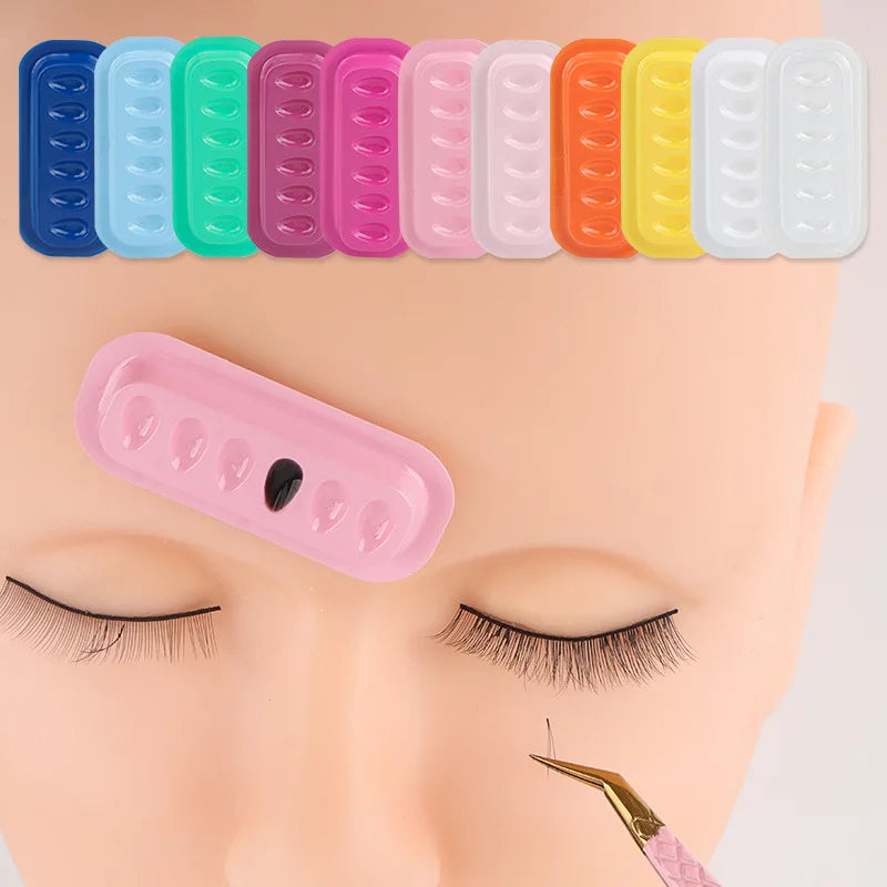 Self Adhering Eyelash Extension Lash Glue Tray Wells Fan Maker Qme