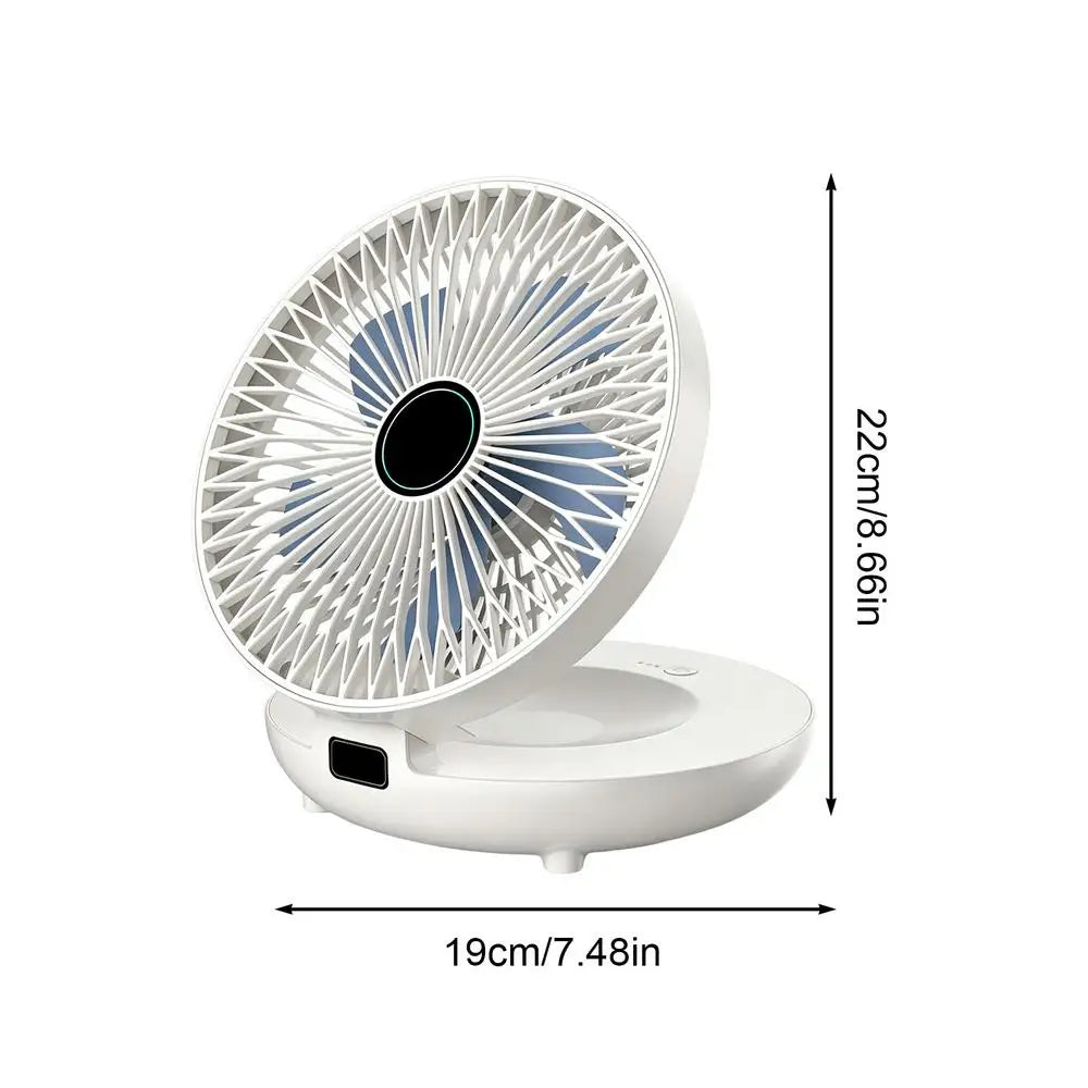 Small Desk Fan Rechargeable Foldable Oscillating Wall Mount Personal Table Fan For Living Room Home Office Dorm Kitchen Travel Qme China Mainland White
