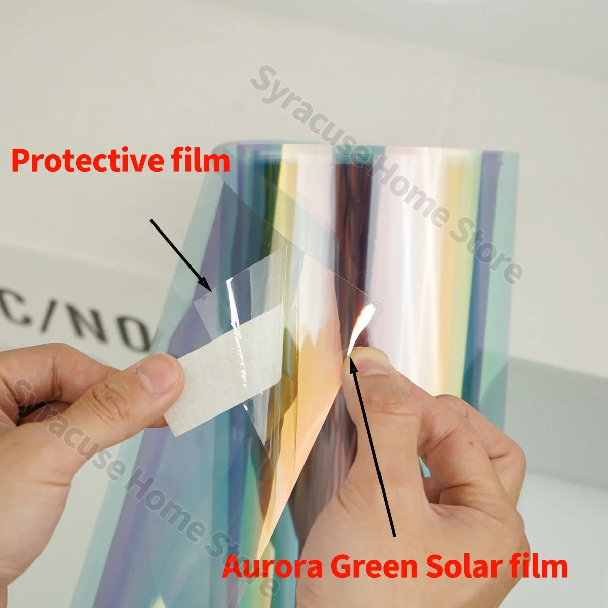 64% Chameleon Film Aurora Green Car Window Color Chanage Tint Glass Sticker Solar Decorative Protective Foils Qme