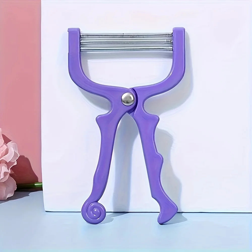 Portable Manual Hair Spring Remover for Women, Suitable for Face, Chin, Cheeks, Beard, Upper Lip - Facial Hair Remover Tool Qme