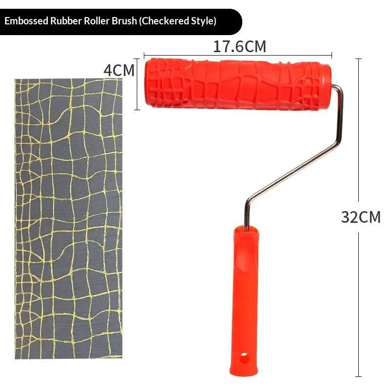 Paint Roller Embossed Rubber Drum Print Roller Paint Liquid Wallpaper Diatom Ooze Painting Tools DIY Furniture Wall Renovation Qme E