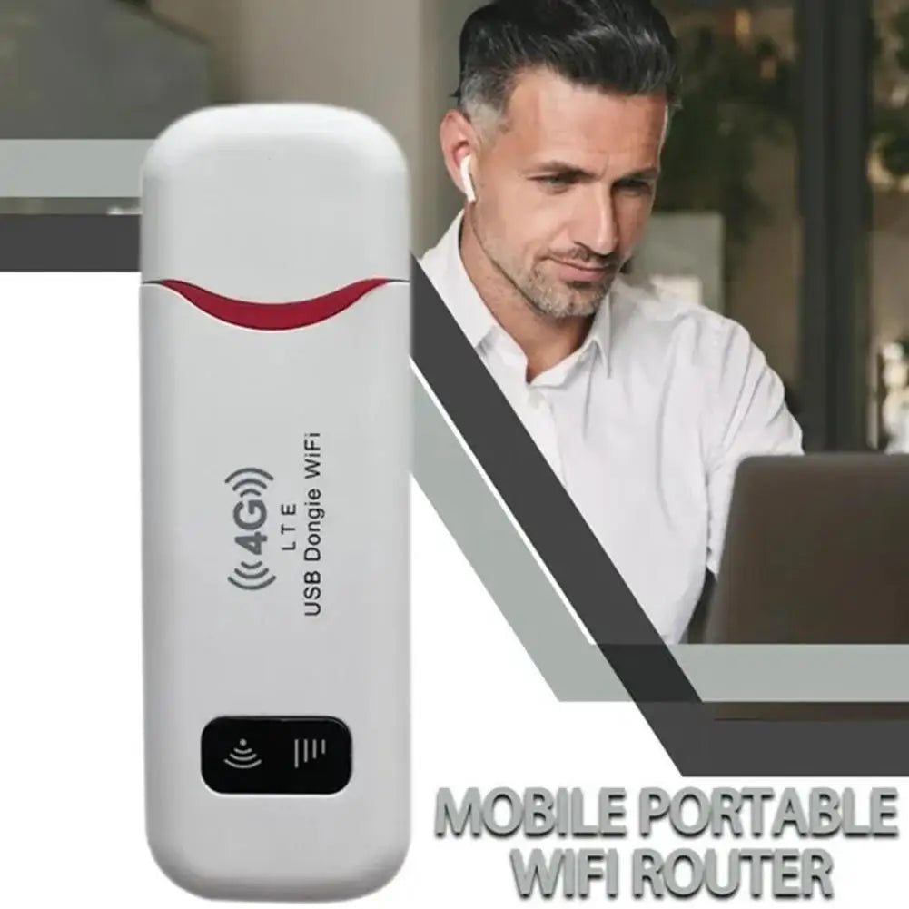4G LTE USB Portable WiFi 150Mbps Wireless WiFi Mobile Router SIM Card Network Card Pocket WiFi Hotspot Router For Home Office Qme