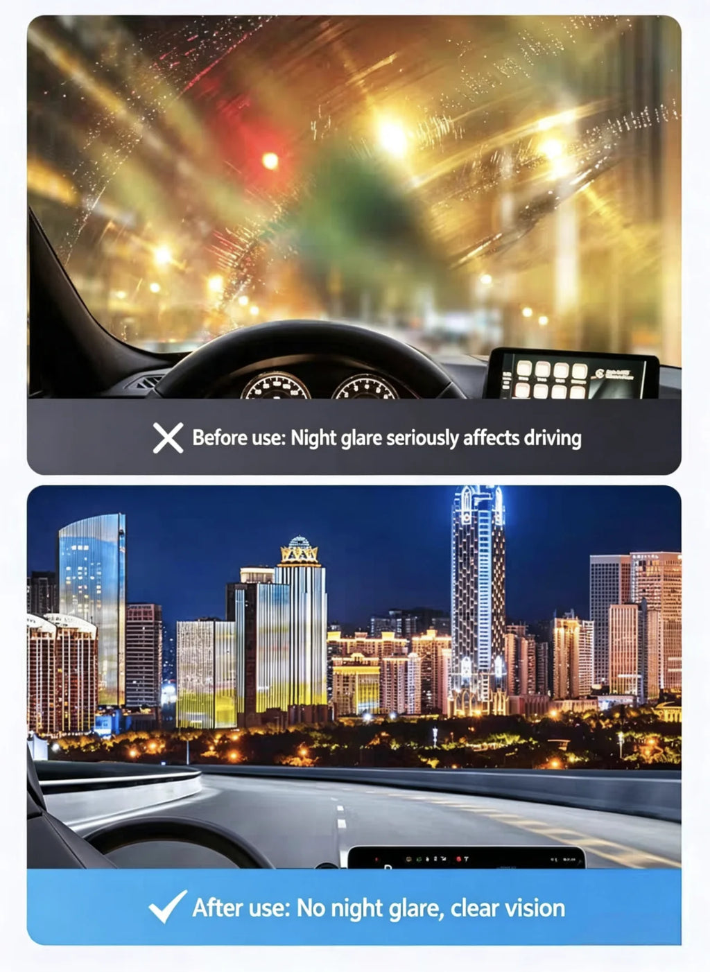 Highly concentrated car glass oil film remover, used to remove oil film from the windshield, side windows, and rearview mirrors, Qme