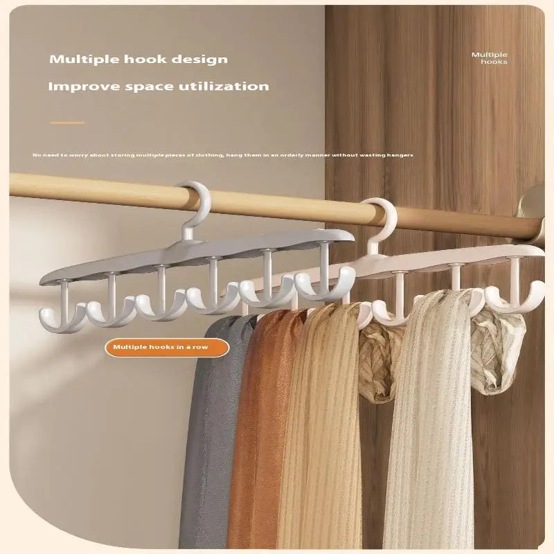 Portable Home Dorm Storage 12-Hook Rotating Hanger Space-saving Qme