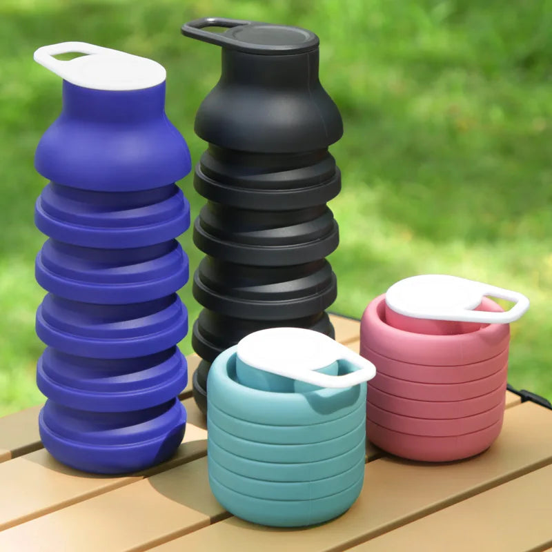 Silicone Collapsible Outdoor Travel Sports Water Bottle Qme