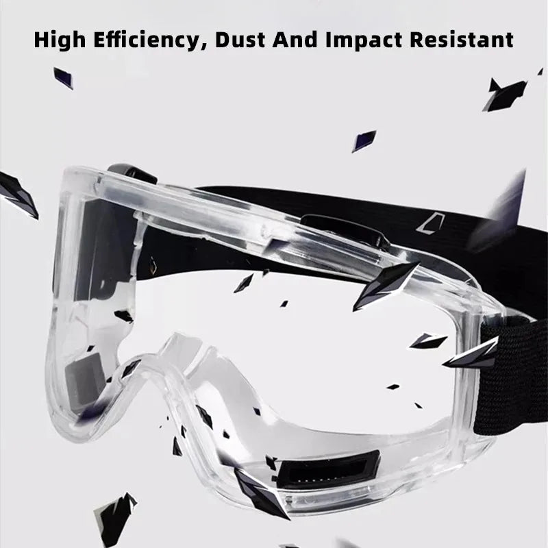 1PCS Safety Goggles Anti-Fog Dust Windproof Scratch Resistant Protective Eyewear for Industrial Cutting Grinding Work Qme