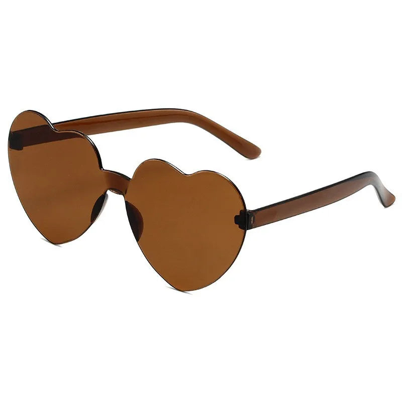 Heart Sunglasses Retail /Wholesale 5-15PCS Wedding Bachelorette Bridesmaid Beach Party Multi-Color Photo Props Gifts Qme SunglassesDTBrown 15PCS