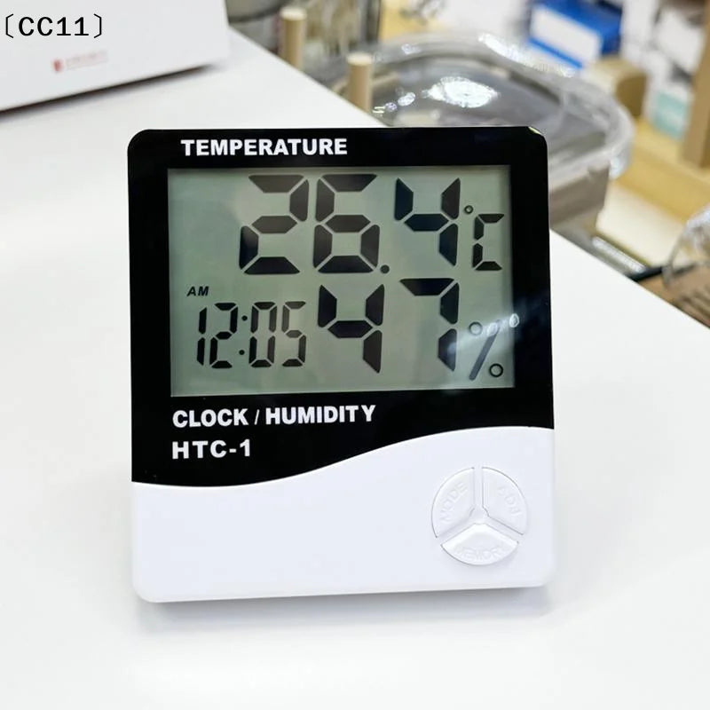 LCD Digital Temperature Humidity Meter HTC-1 Home Indoor Outdoor Qme Default Title