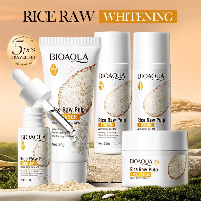 BIOAOUA Rice Raw Whitening Brighten Hydrating Moisturize Soothing Qme