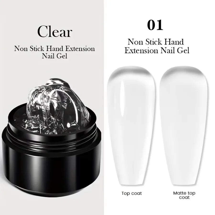 5 3D Clear Nail Gel Art Mirror Powder Create Metallic Qme clean solid glue