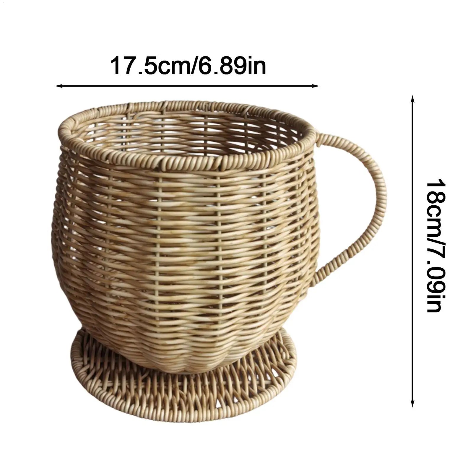 Coffee Pods Holder Cup Shape Desktop Organizer Large Capacity Woven Qme