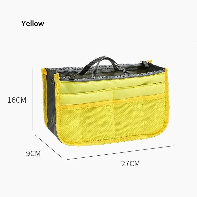Multifunctional Bi-fold Storage Bag Double Zipper Large Capacity Storage Arrangement Makeup Toiletries Classification Bag Qme A14
