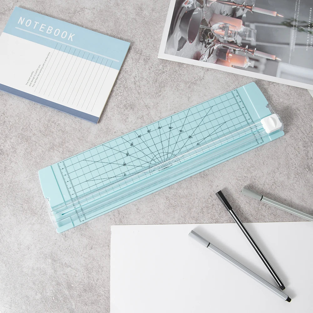 A4 A3 A5 Paper Cutter Safety Protection And Side Ruler Scrapbooking Tool For Handmade Paper, Coupons, Labels Qme Blue
