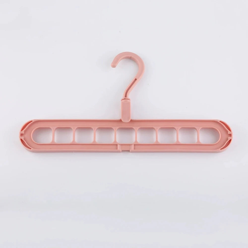 Plastic 9-Hole Foldable Hangers, Heavy Duty Space Saving Clothes Organizer Hangers, For Room, Closet, Wardrobe Home Door Qme