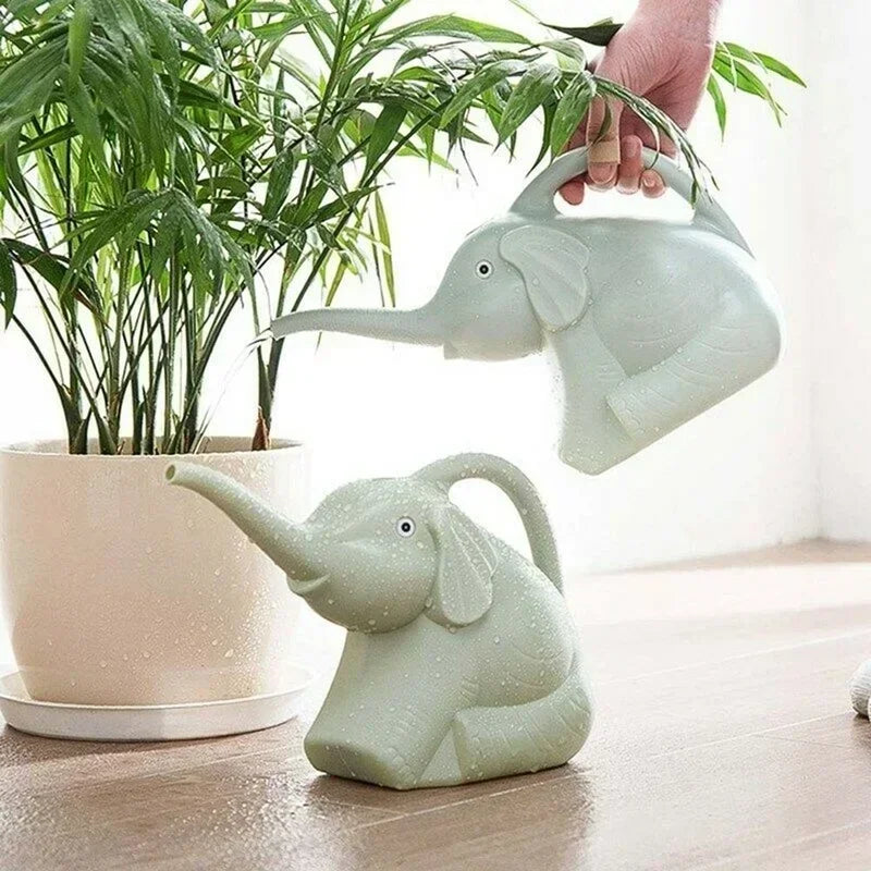 Cute Plastic Elephant Shape Watering Pot Can Plant Outdoor Irrigation Qme