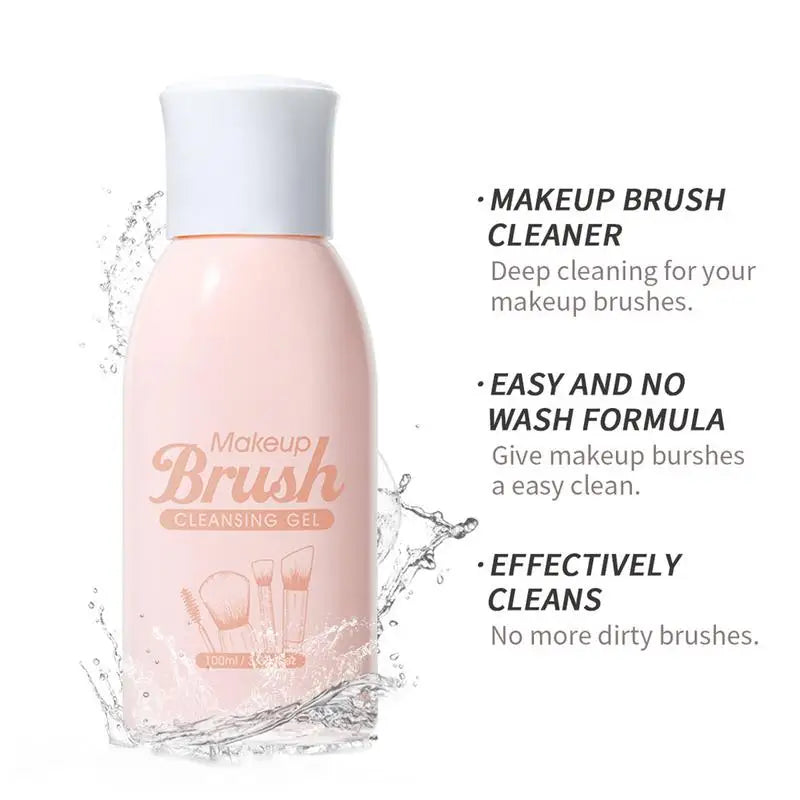 Makeup Brush Cleaner Solution Shampoo Puff Cleaning Remover Quickly Qme