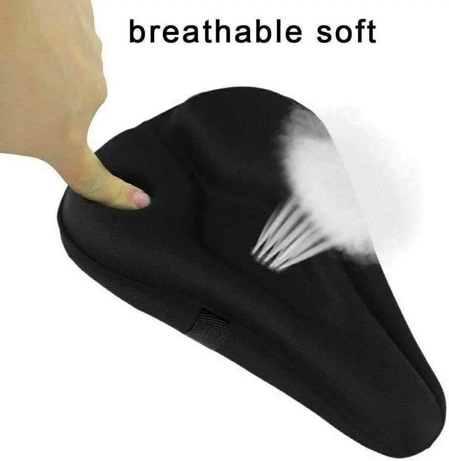 Large Bike Seat Cushion (11x 7 in) with Water&Dust Resistant CoverWide Gel Soft Pad Most Comfortable Bicycle Saddle Cover Qme