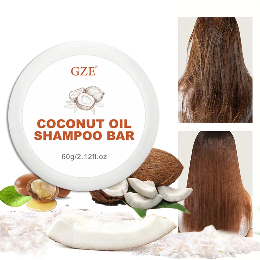 GZE Coconut Oil Shampoo Bar, Moisturizing Bar Shampoo for Dry Hair Qme