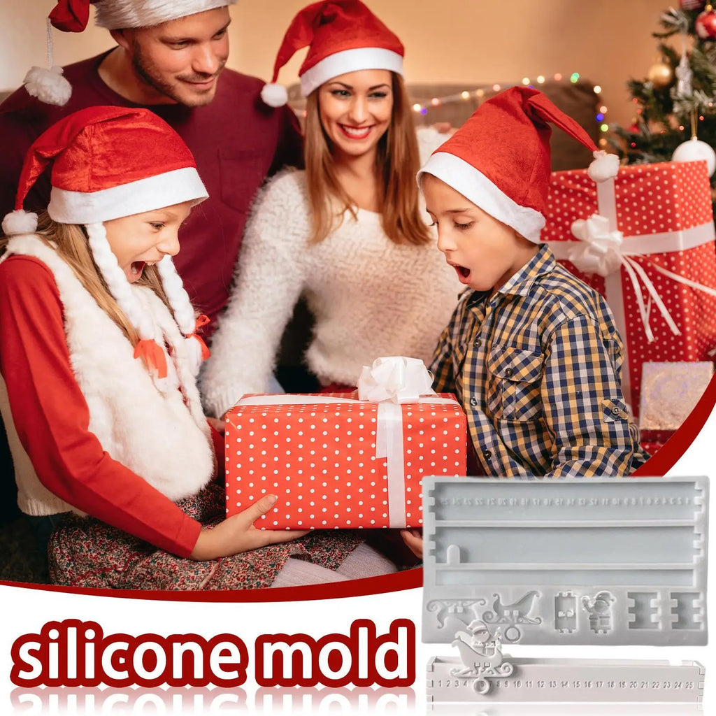 Christmas Advent Mold Calendar Epoxy Resin Molds Easy Release Craft Qme