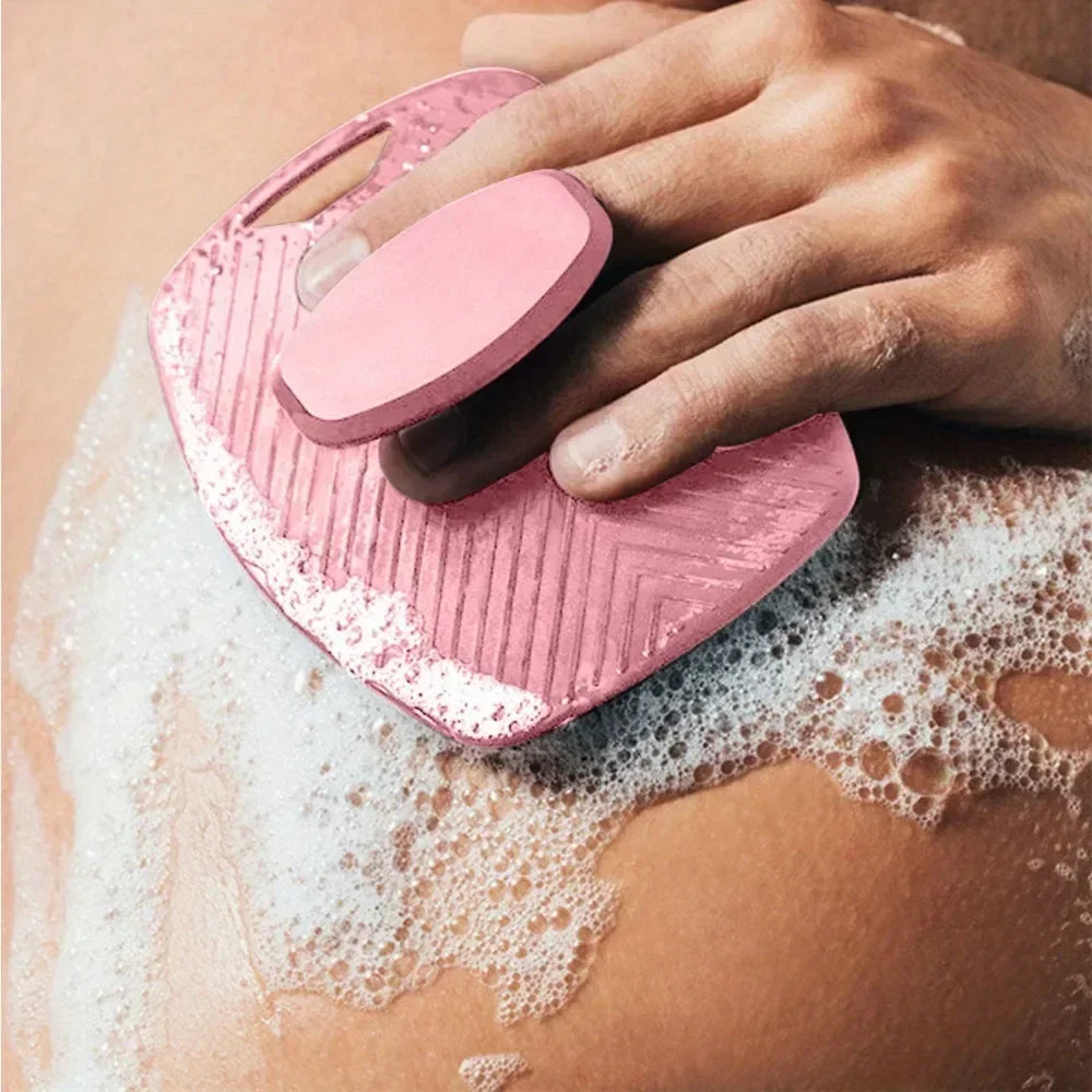 Silicone Body Scrubber Exfoliating Bath Brush Handheld Shower Qme