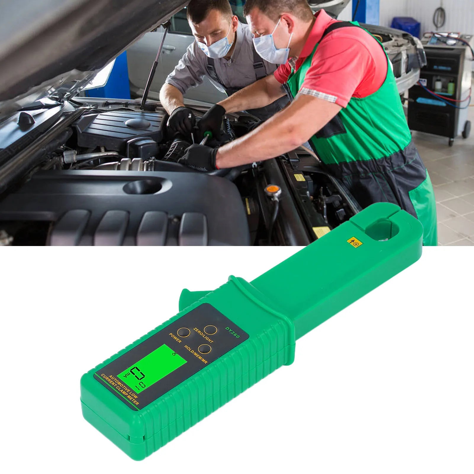 AC/ Low Current Clamp Meter Quick Check 0mA‑60A Range Automatic Recognition Portable Leakage Current Tester for Automotive Qme