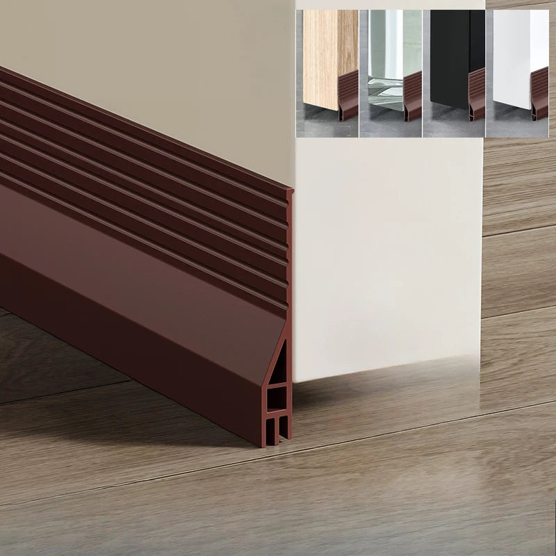 3-layer Anti-Cold Door Bottom Seal Strip Self-adhesive 28/45mm Height TPE Windproof Noise Reduction Window Gap Weather Strip Qme