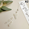 Lotus Flower Pendant Keychain Phone Chain Beads Decoration Chinese Qme A2