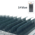 NATUHANA Colored Eyelash Extension Individual Colorful Lash Makeup Qme Dark blue D 0.07mm|Mix 12Rows