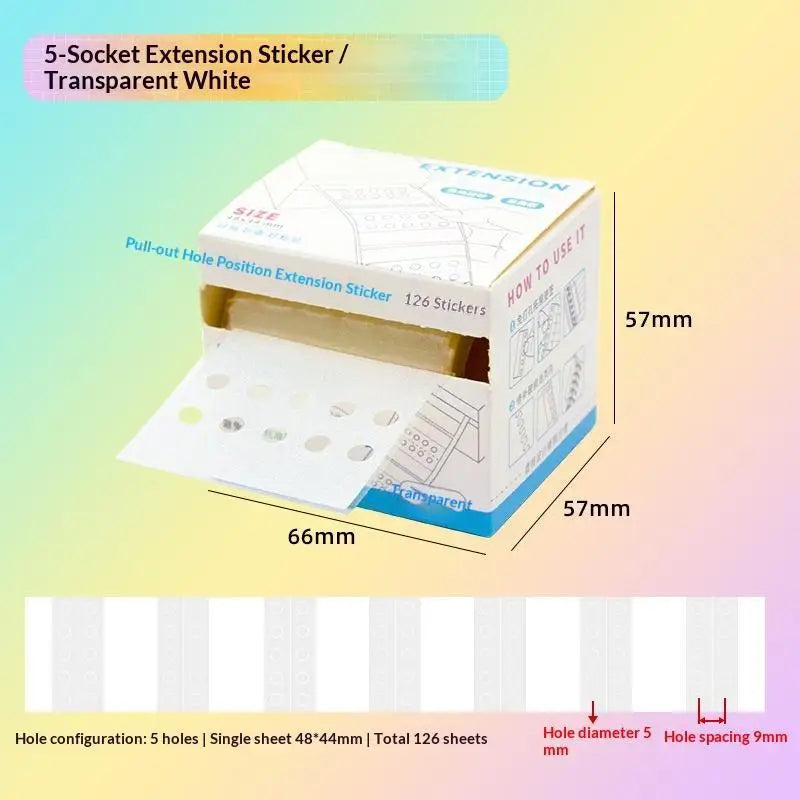 Pearl Hole Expansion Reinforcement Stickers Self-adhesive Durable Qme A1