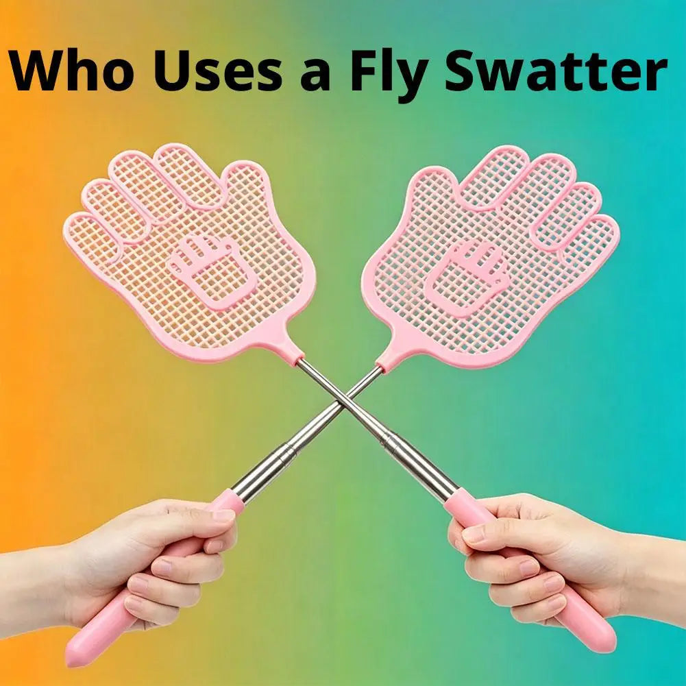 Funny Hand Shaped Fly Swatters Durable Telescopic Swatter Flyswatter Qme