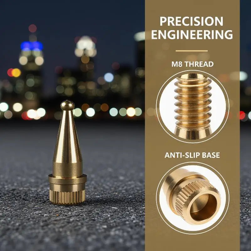 4 Speaker Spikes Hi-fi Feet Stands Accessories Copper M8 Thread Qme
