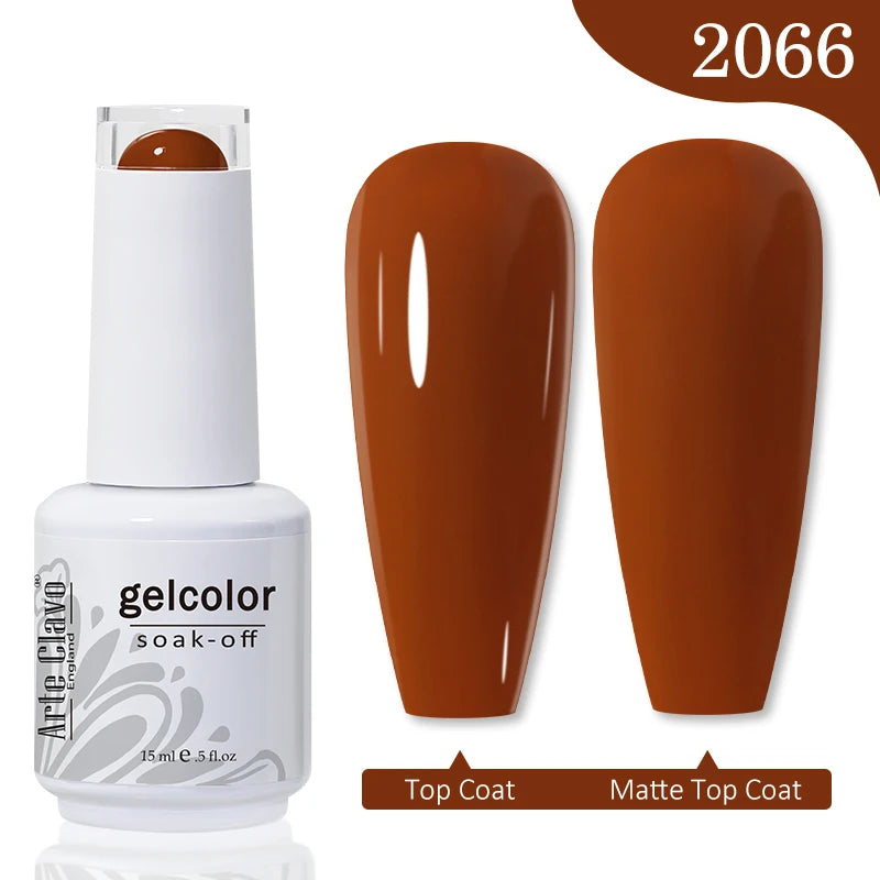 Arte Clavo Gel Nail Polishes Pink Nude Hybrid Lak Manicure Qme 2066