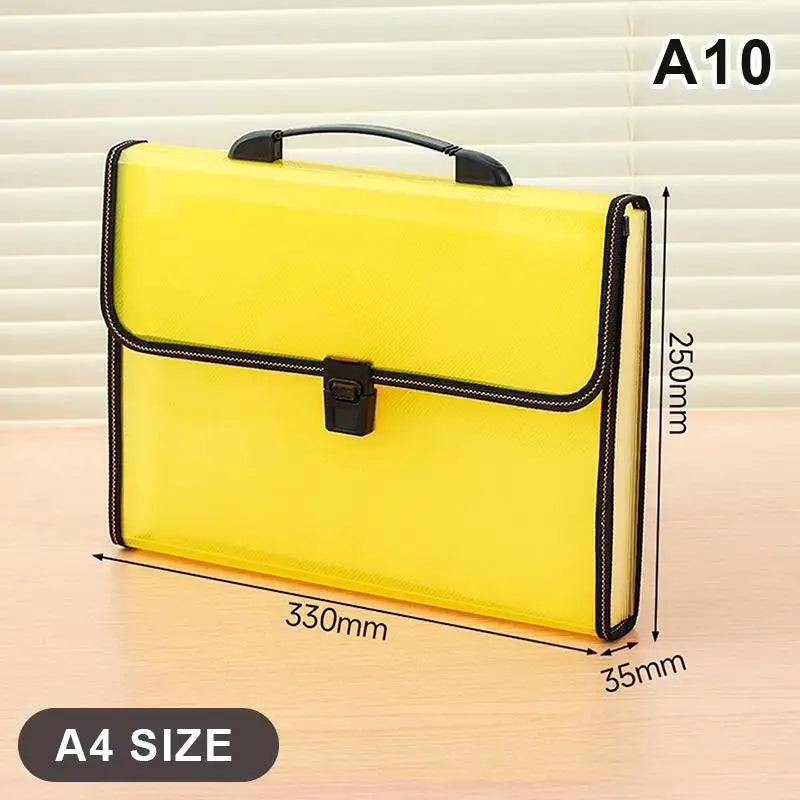 Long Document Organizer Folder Lightweight File Holder Handle Student Qme A10