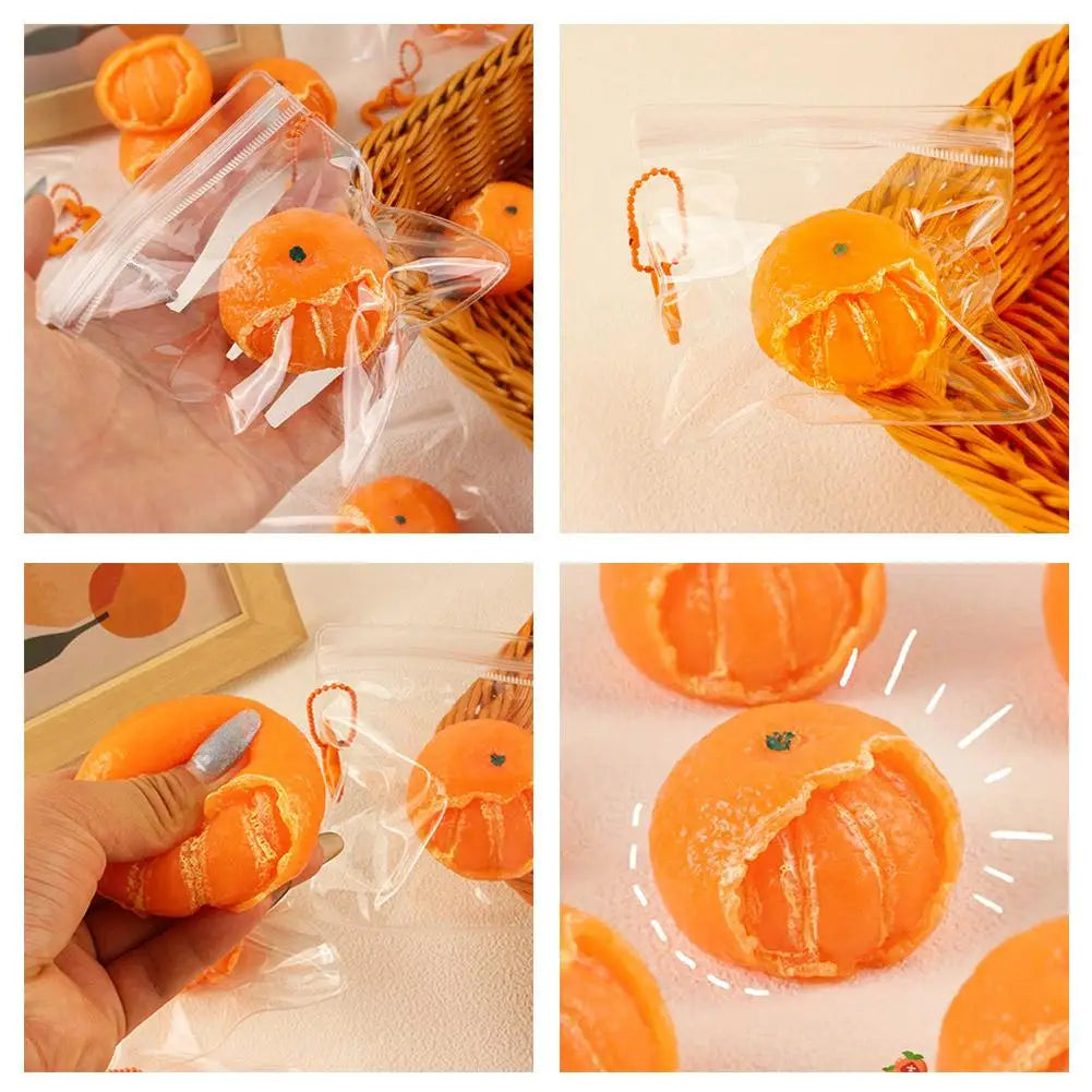 Orange Fruit Magic Tool Stress Relief Squishy Toy Squeeze Kids Adult Qme