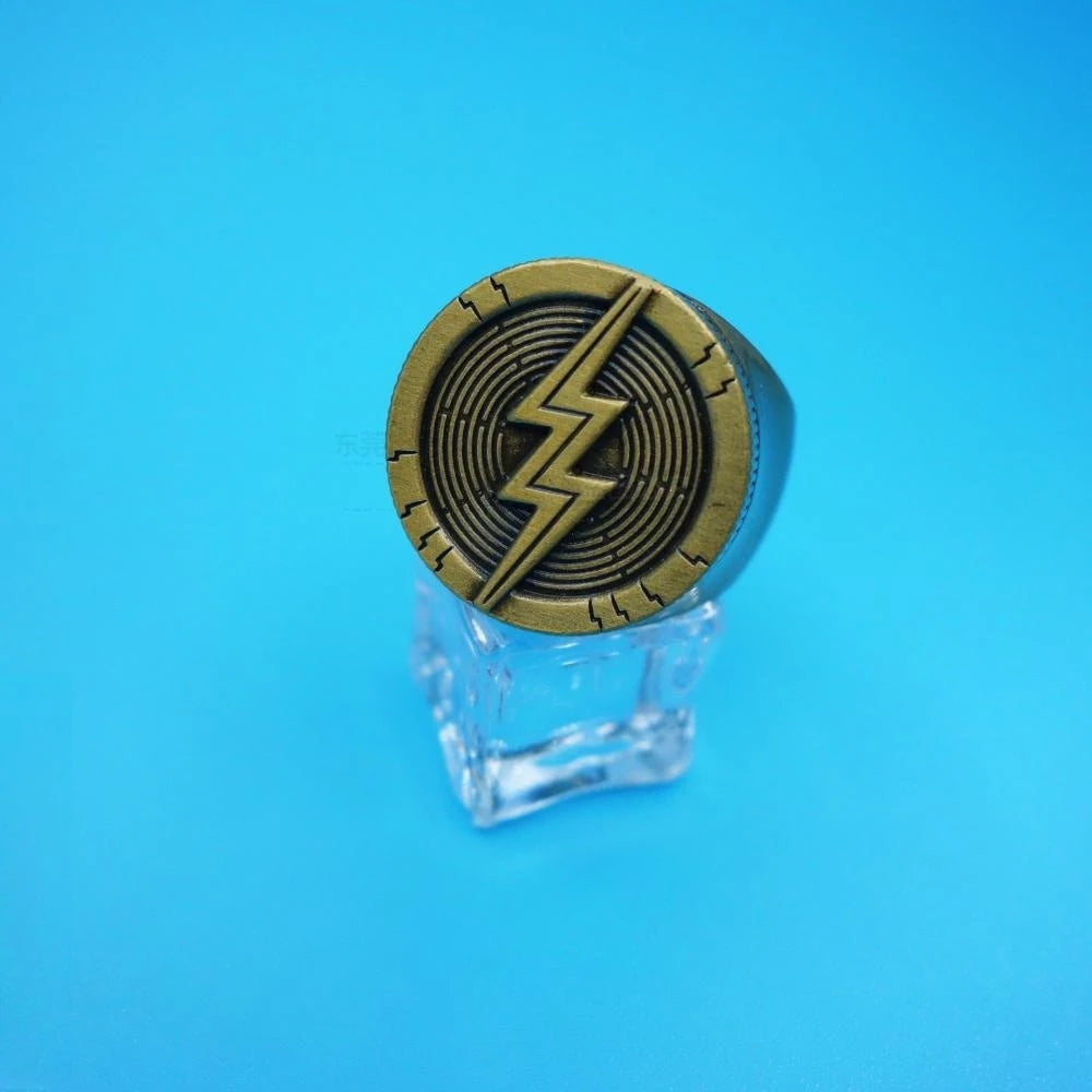 Lightning Metal Ring Cosplay Movie Superhero Adult Unisex Fashion Cool Popular Jewelry Halloween Finger Accessory Prop Qme Ring One Size
