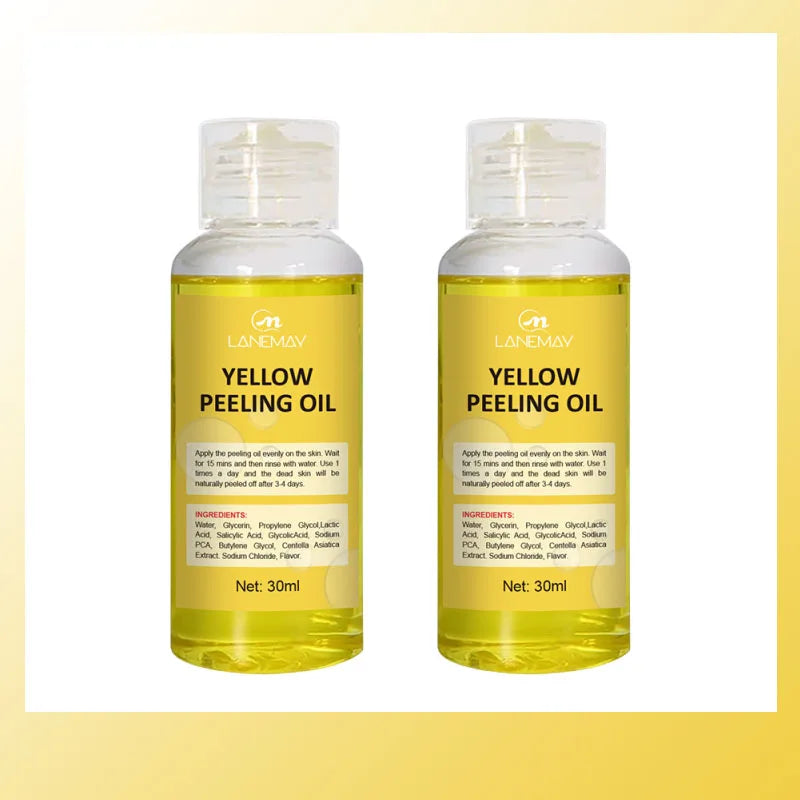 Strong Yellow Peeling Oil Bleach Dark Skin Whiten Lotion Lighten Body Elbow Knee Hand Exfoliate Dead Skin Nourish Even Skin Tone Qme 2pc