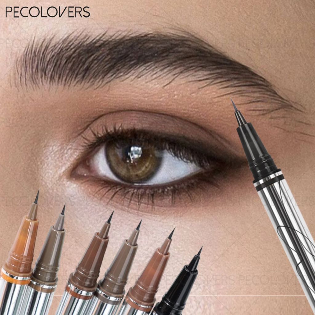 Quick-dry Liquid Eyebrow Pen Ultra-fine Pencil Grayish Brown Black Qme