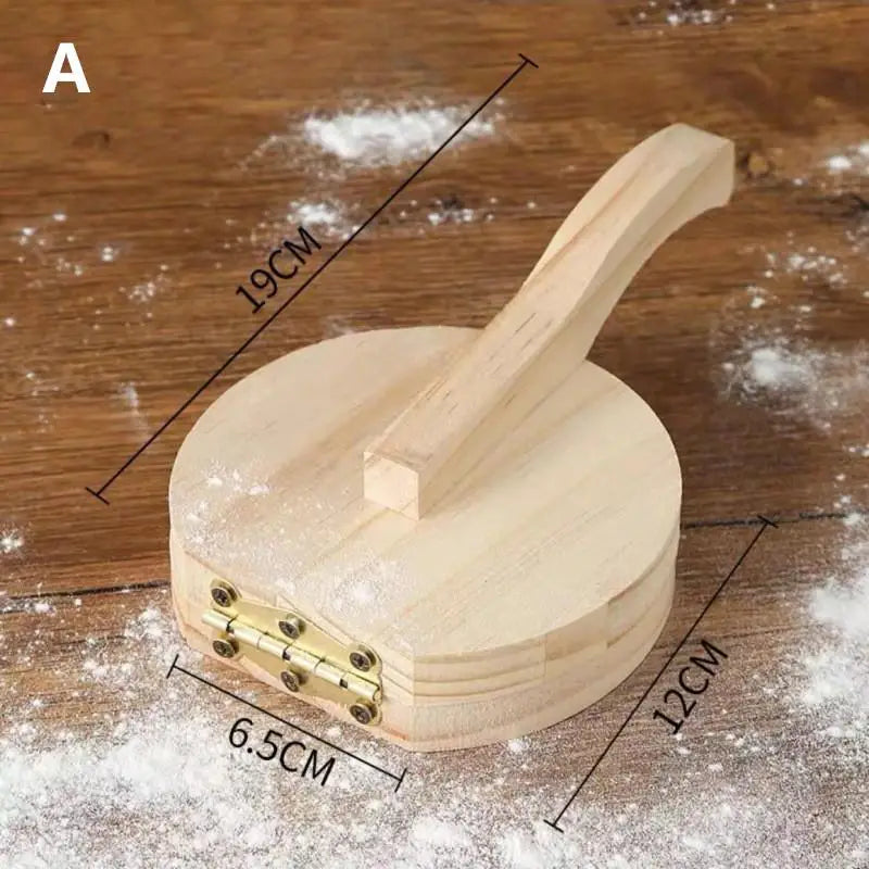 Solid Wood Dough Press Tool Quick Easy Dumpling Skin Presser Home Qme B